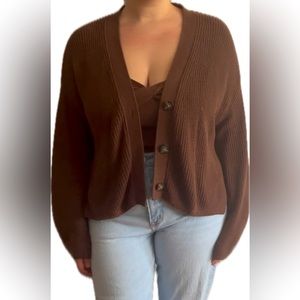 Abercrombie & Fitch Brown camisole and cardigan set